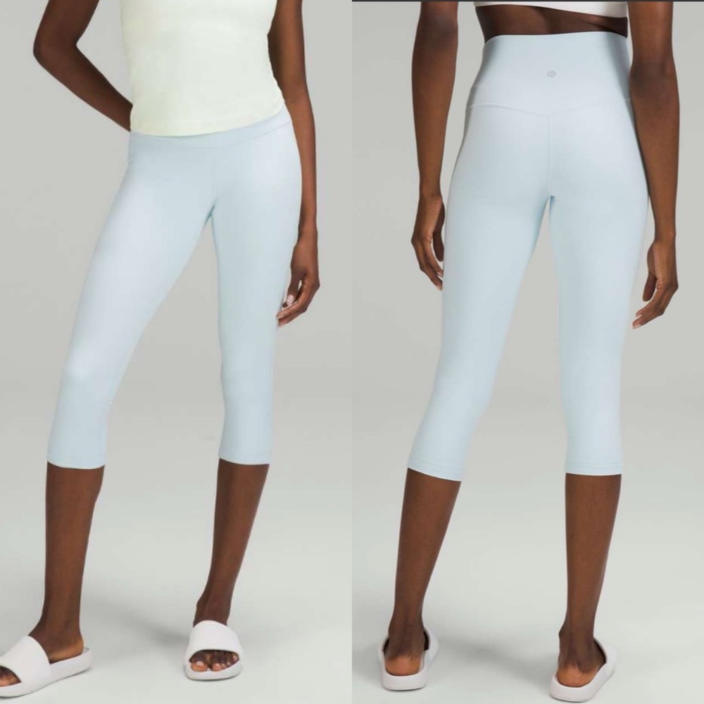 lululemon Align High Rise Crop 21” Legging Powdered Blue Sz 6